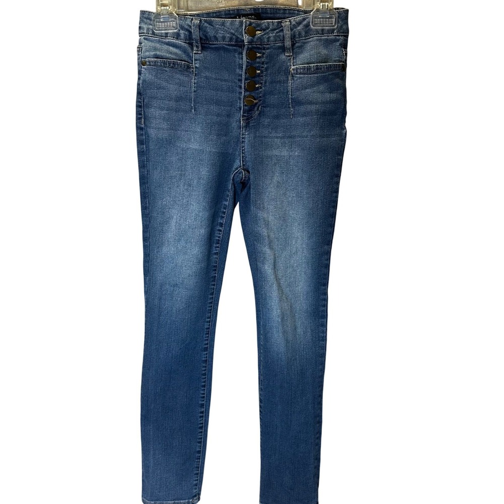 d.jeans High Rise Button Fly Skinny Jeans Medium Wash Size 4 Steetwear Casual